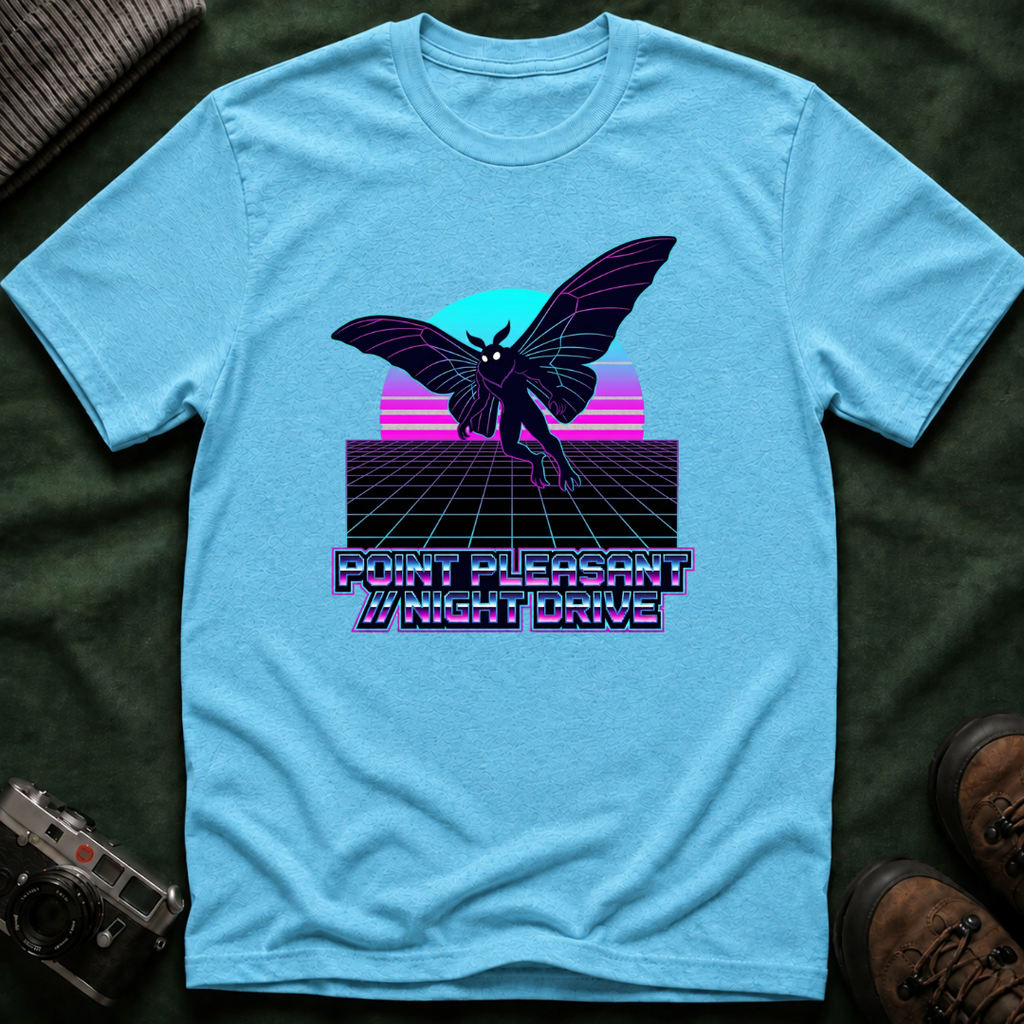 Mothman Retro T-Shirt — Vintage 80s Synthwave Cryptid Tee