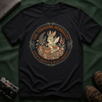 Foraging Herbalist T-Shirt — Cute Jackalope & Wildflower Nature Tee
