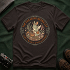Foraging Herbalist T-Shirt — Cute Jackalope & Wildflower Nature Tee
