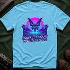Mothman Retro Sunset T‑Shirt — Neon 80s Vaporwave Cryptid Tee