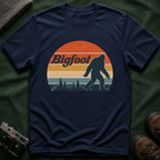 Bigfoot Retro Sunset T-Shirt - Sasquatch Vintage Graphic Tee