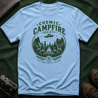 Cosmic Campfire Society T-Shirt — UFO & Forest Vintage Graphic Tee