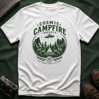 Cosmic Campfire Society T-Shirt — UFO & Forest Vintage Graphic Tee