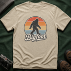 Bigfoot Retro Sunset T-Shirt — Vintage Sasquatch Graphic Tee