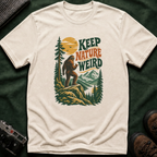 Keep Nature Weird T-Shirt — Retro Bigfoot Outdoor Graphic Tee