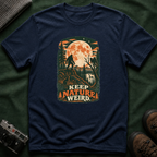 Keep Nature Weird T-Shirt — Bigfoot Forest Moon Graphic Tee
