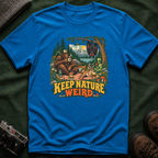 Cryptid Picnic T-Shirt — 'Keep Nature Weird' Bigfoot & Alien Camping Graphic Tee