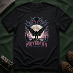 Mothman Graphic T-Shirt — Red-Eyed Mothman Moon Illustration