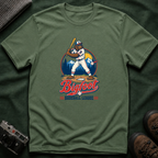 Bigfoot Baseball T-Shirt — Retro Sasquatch Player Graphic Tee