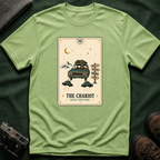 Tarot 'The Chariot' Adventure T-Shirt — Retro Sasquatch Roadtrip Tarot Card Design