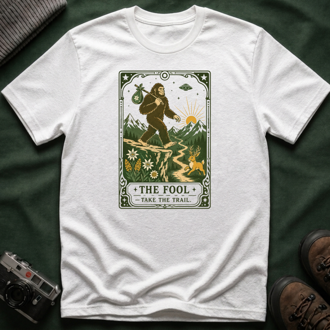 Tarot 'The Fool' T-Shirt — Bigfoot Adventure Graphic Tee