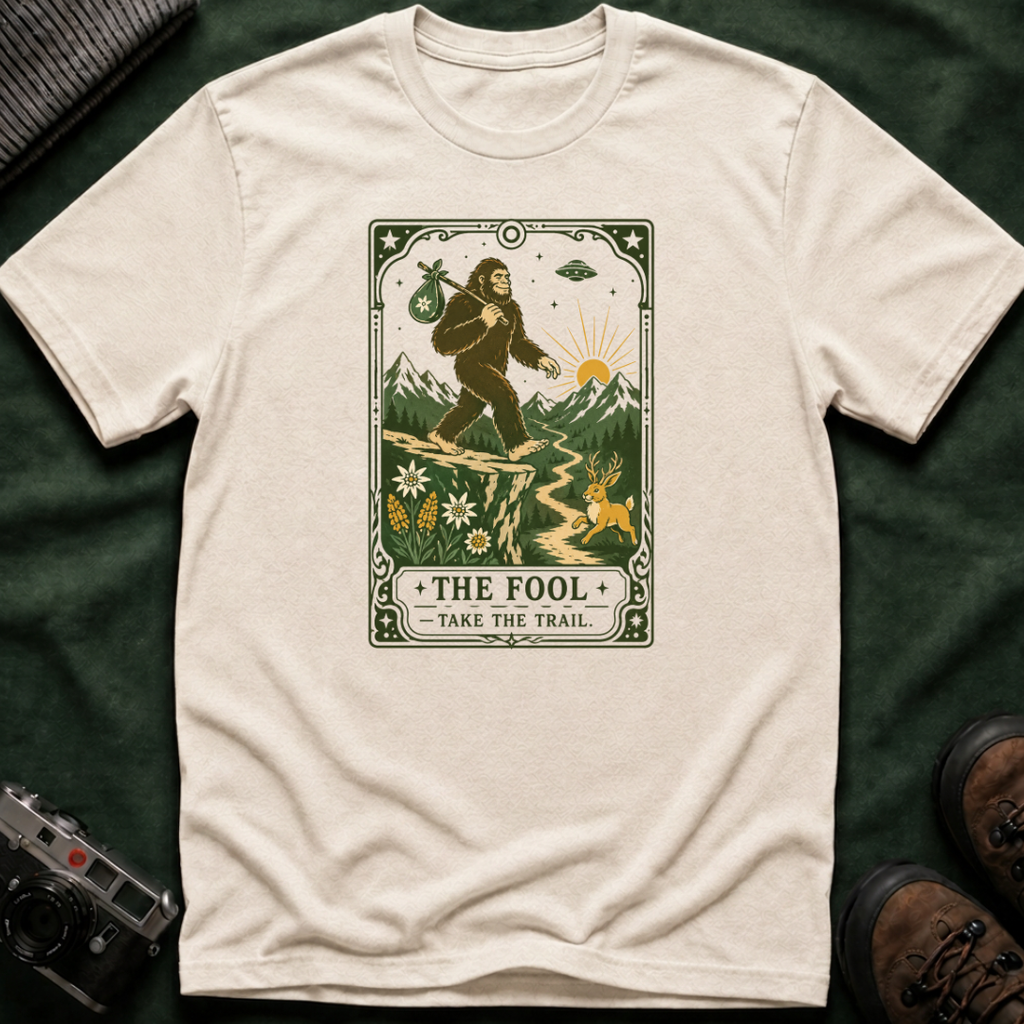 Tarot 'The Fool' T-Shirt — Bigfoot Adventure Graphic Tee