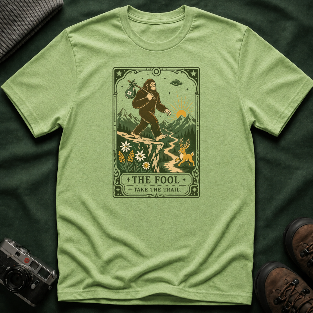 Tarot 'The Fool' T-Shirt — Bigfoot Adventure Graphic Tee