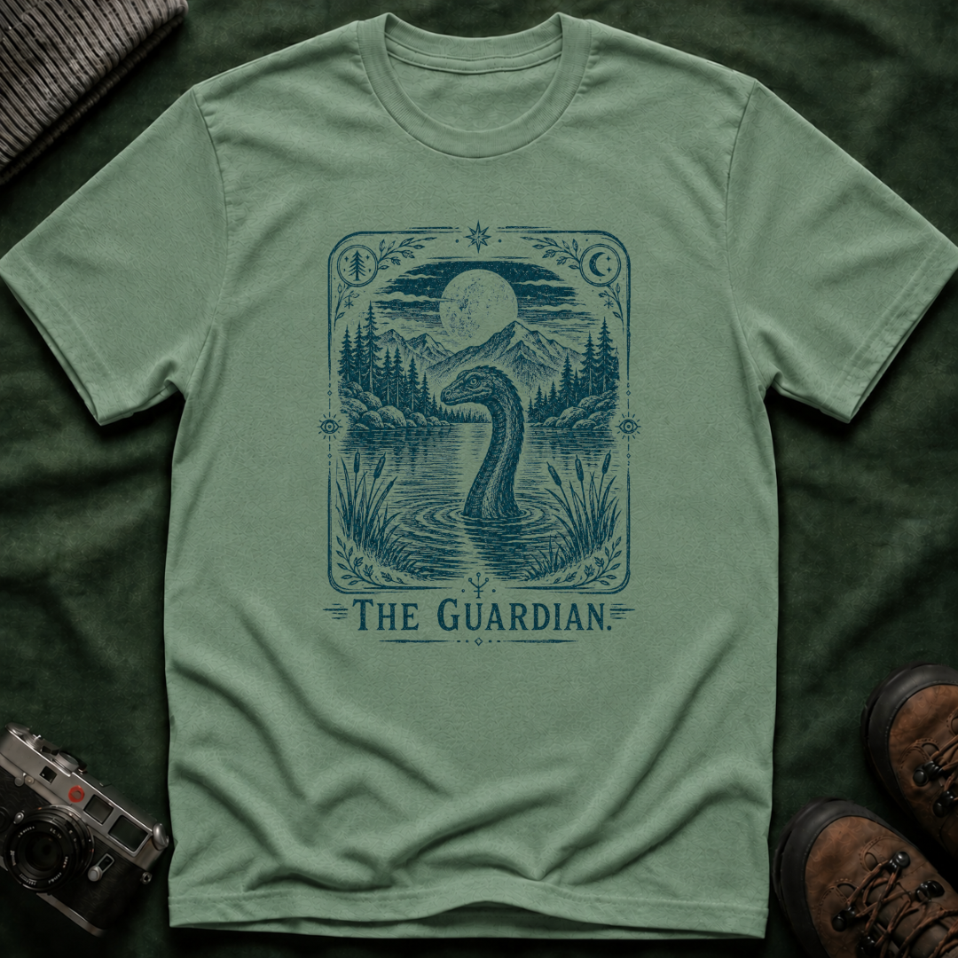 Guardian of the Lake T-Shirt — Vintage Moonlit Nessie Design