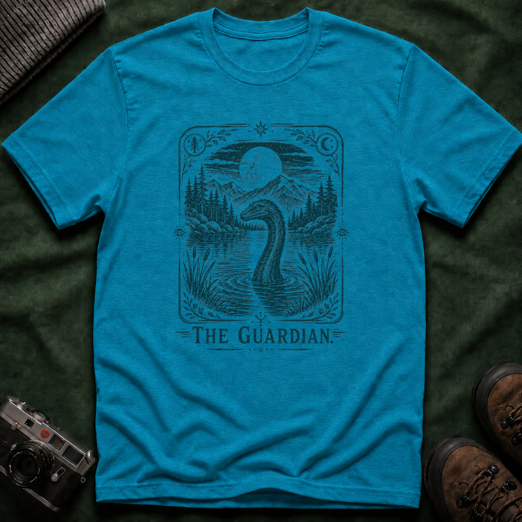 Guardian of the Lake T-Shirt — Vintage Moonlit Nessie Design
