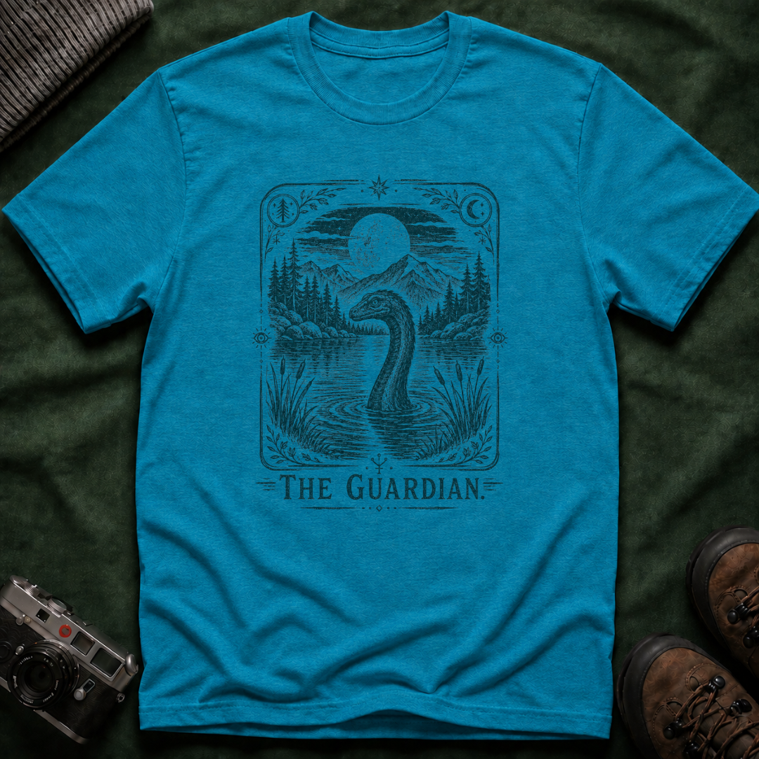 Guardian of the Lake T-Shirt — Vintage Moonlit Nessie Design