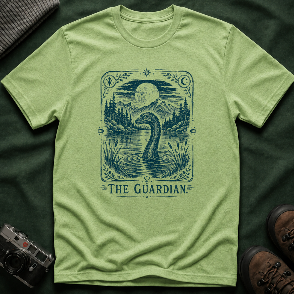 Guardian of the Lake T-Shirt — Vintage Moonlit Nessie Design