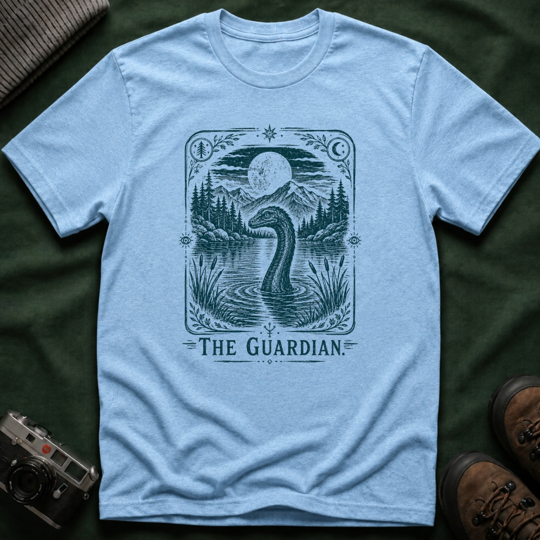 Guardian of the Lake T-Shirt — Vintage Moonlit Nessie Design
