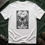 Mothman & Moon Tarot Tee — Mystical Celestial Graphic T-Shirt
