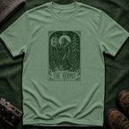 The Hermit Tarot T-Shirt — Vintage Forest Bigfoot Lantern Graphic Tee