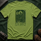 The Hermit Tarot T-Shirt — Vintage Forest Bigfoot Lantern Graphic Tee
