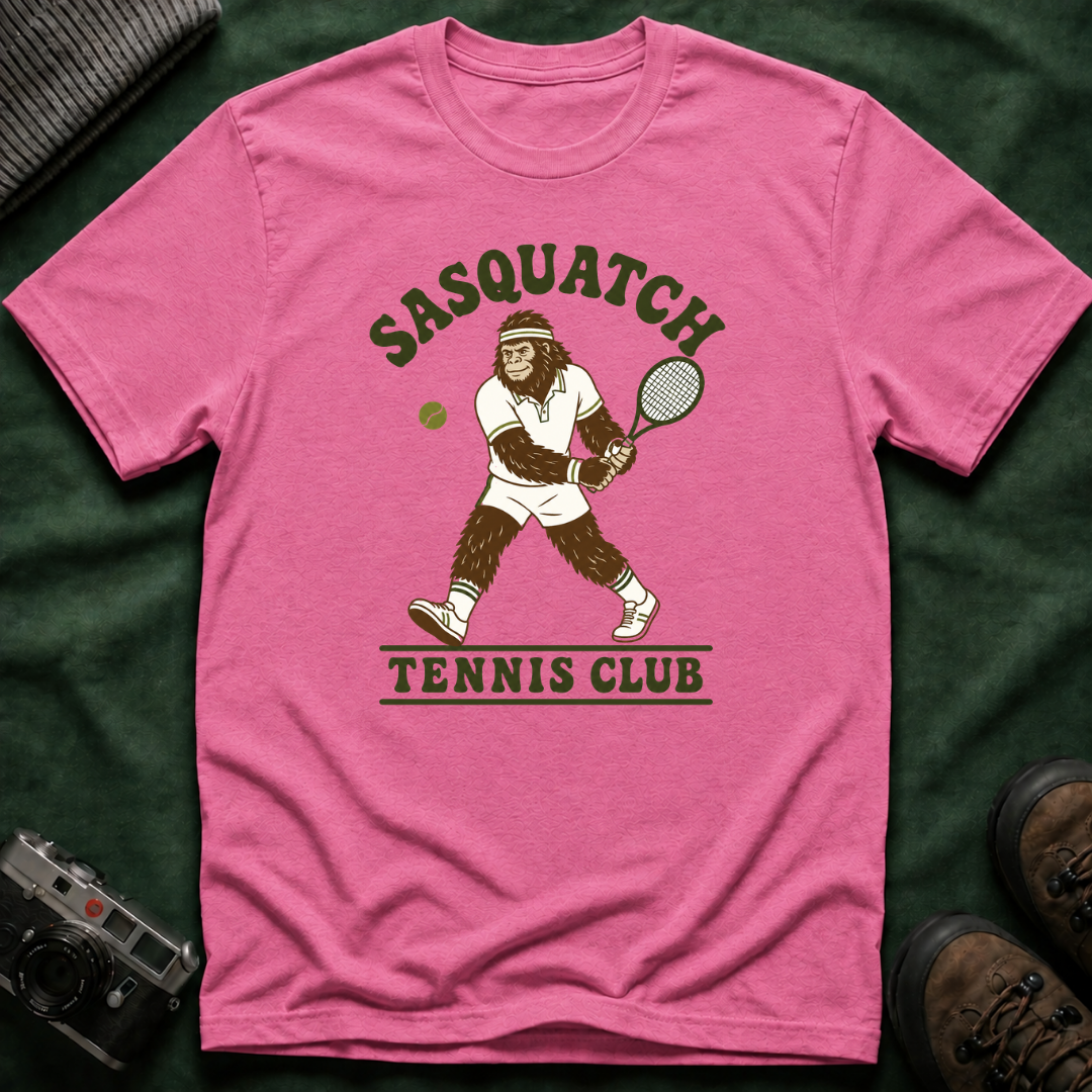 Sasquatch Tennis Club T-Shirt — Vintage Bigfoot Tennis Graphic Shirt