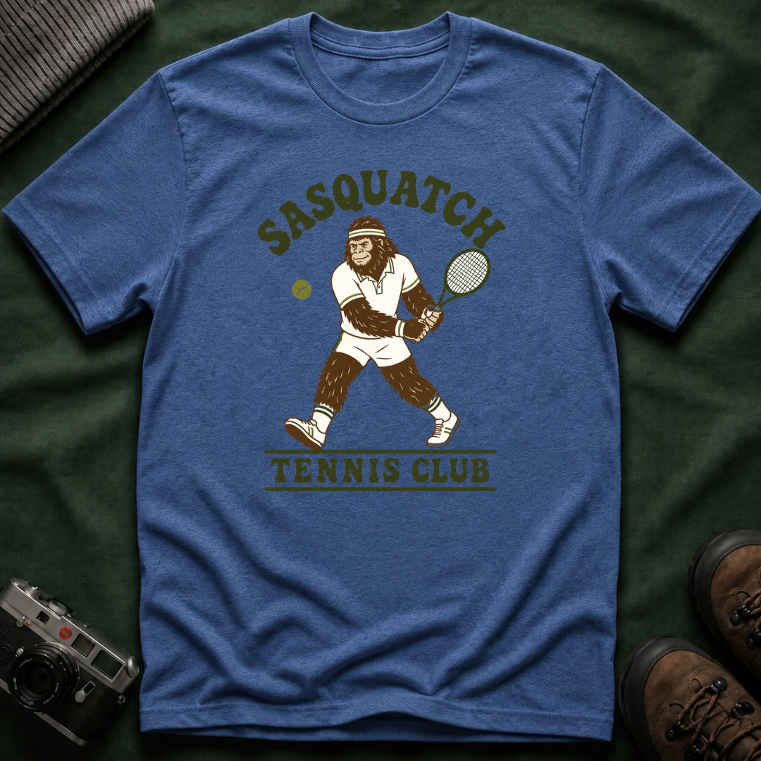 Sasquatch Tennis Club T-Shirt — Vintage Bigfoot Tennis Graphic Shirt