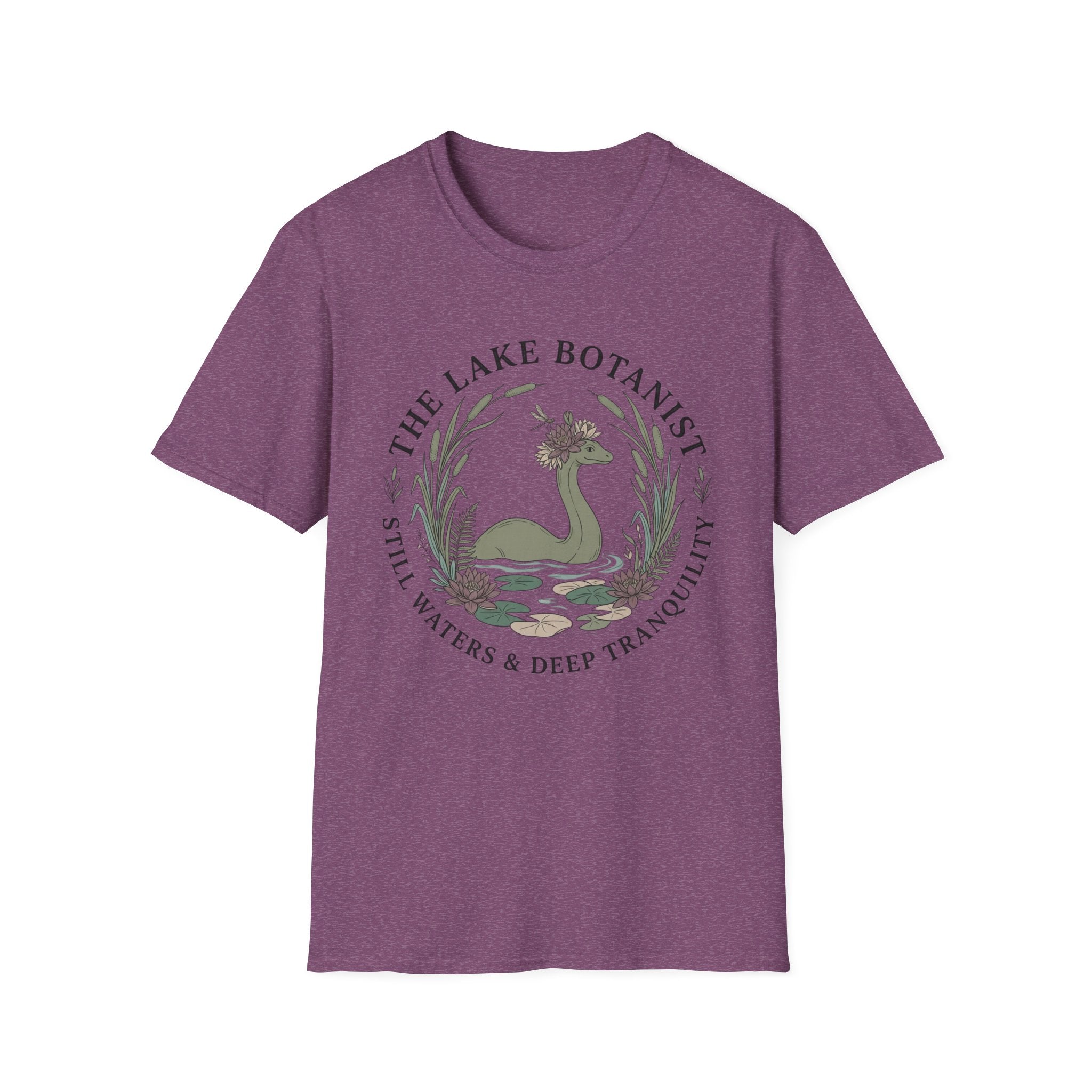Cozy Cottagecore Nessie T-Shirt — 'The Lake Botanist' Nature Graphic Tee