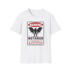 Warning: Mothman T-Shirt — Vintage Cryptid Warning Sign Tee