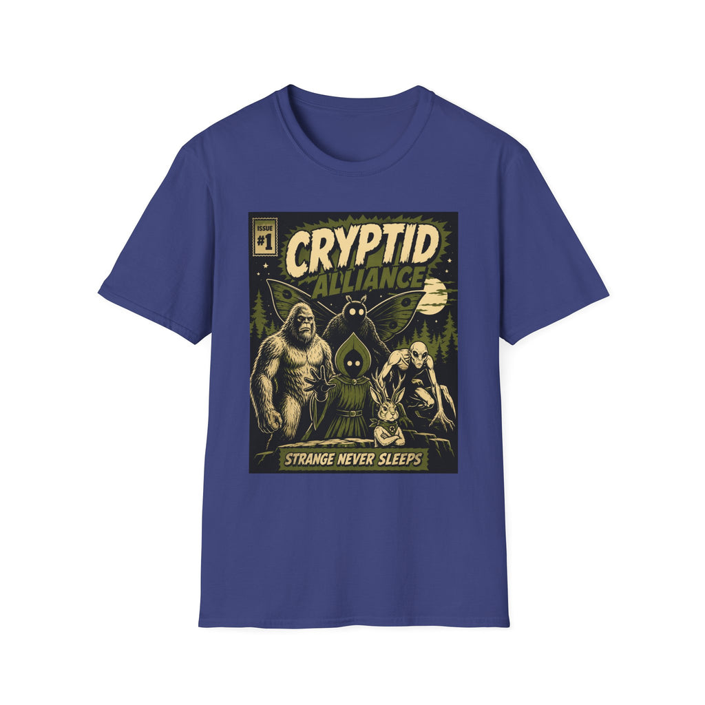 Cryptid Alliance T‑Shirt — Vintage Monster Comic Tee Bigfoot Mothman