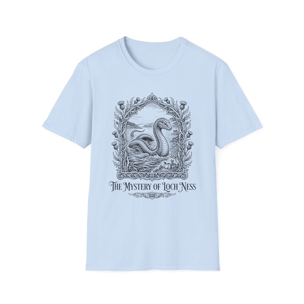 Mystery of Loch Ness T-Shirt — Vintage Loch Ness Monster Etching Illustration