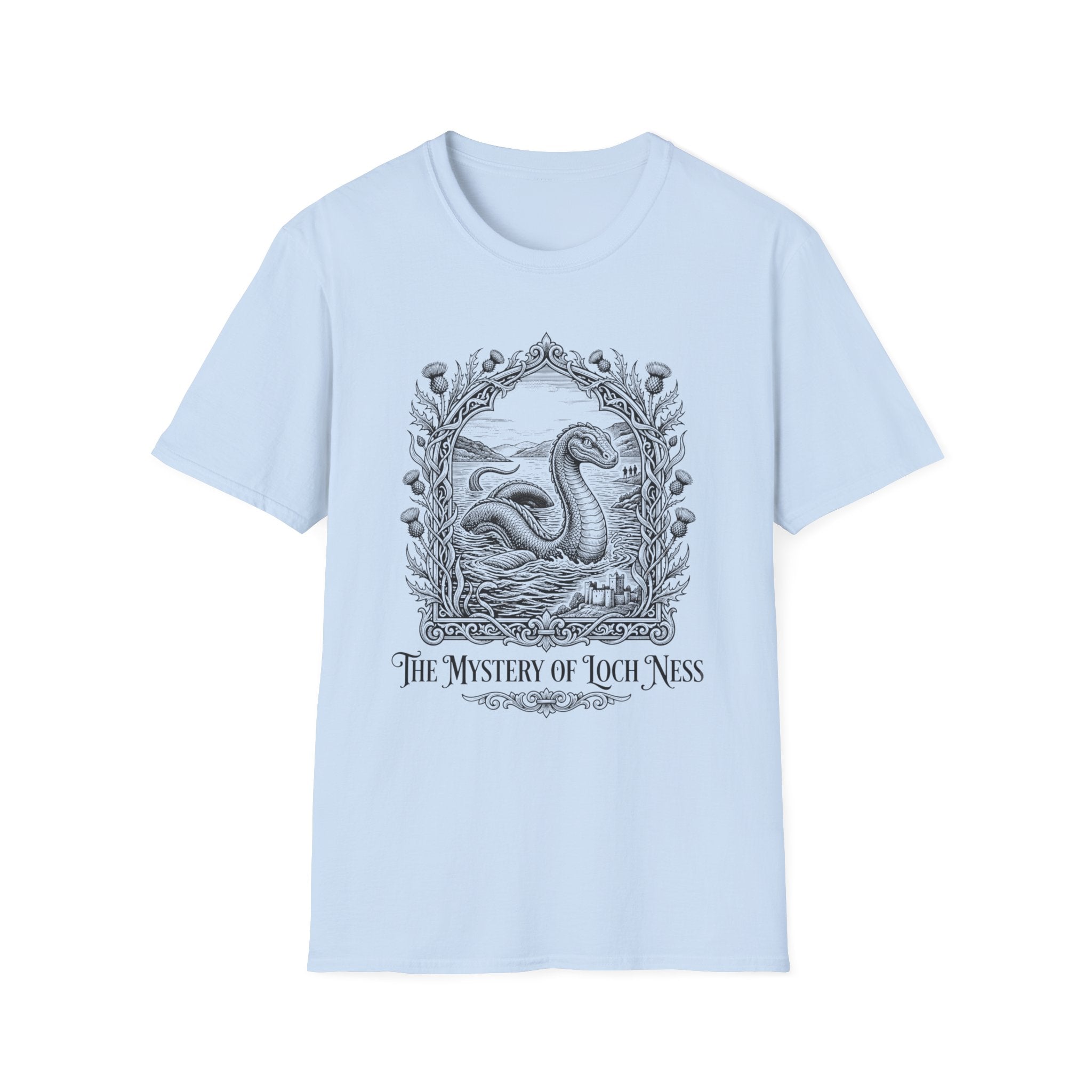 Mystery of Loch Ness T-Shirt — Vintage Loch Ness Monster Etching Illustration