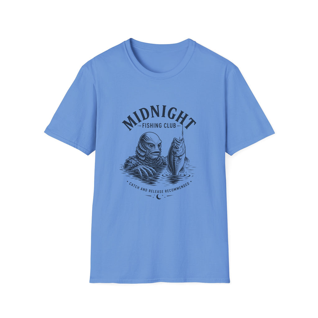 Midnight Fishing Club T-Shirt — Vintage Lake Monster Graphic Tee