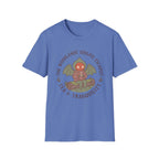The Woodlands' Soulful Escapist T-Shirt — Cute Flatwoods Monster Tea & Tranquility Graphic
