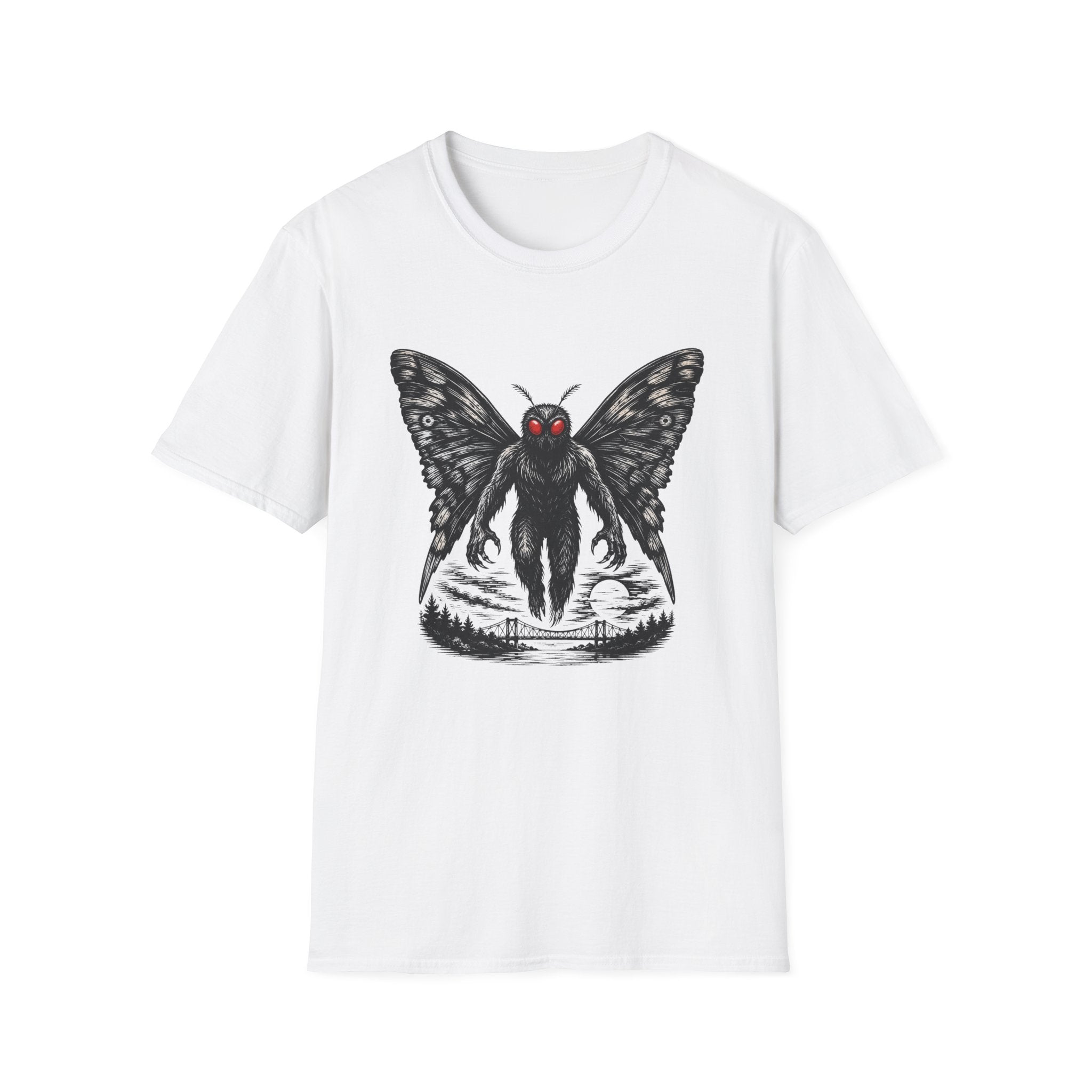 Mothman Graphic Tee — Red-Eyed Cryptid Mothman T-Shirt