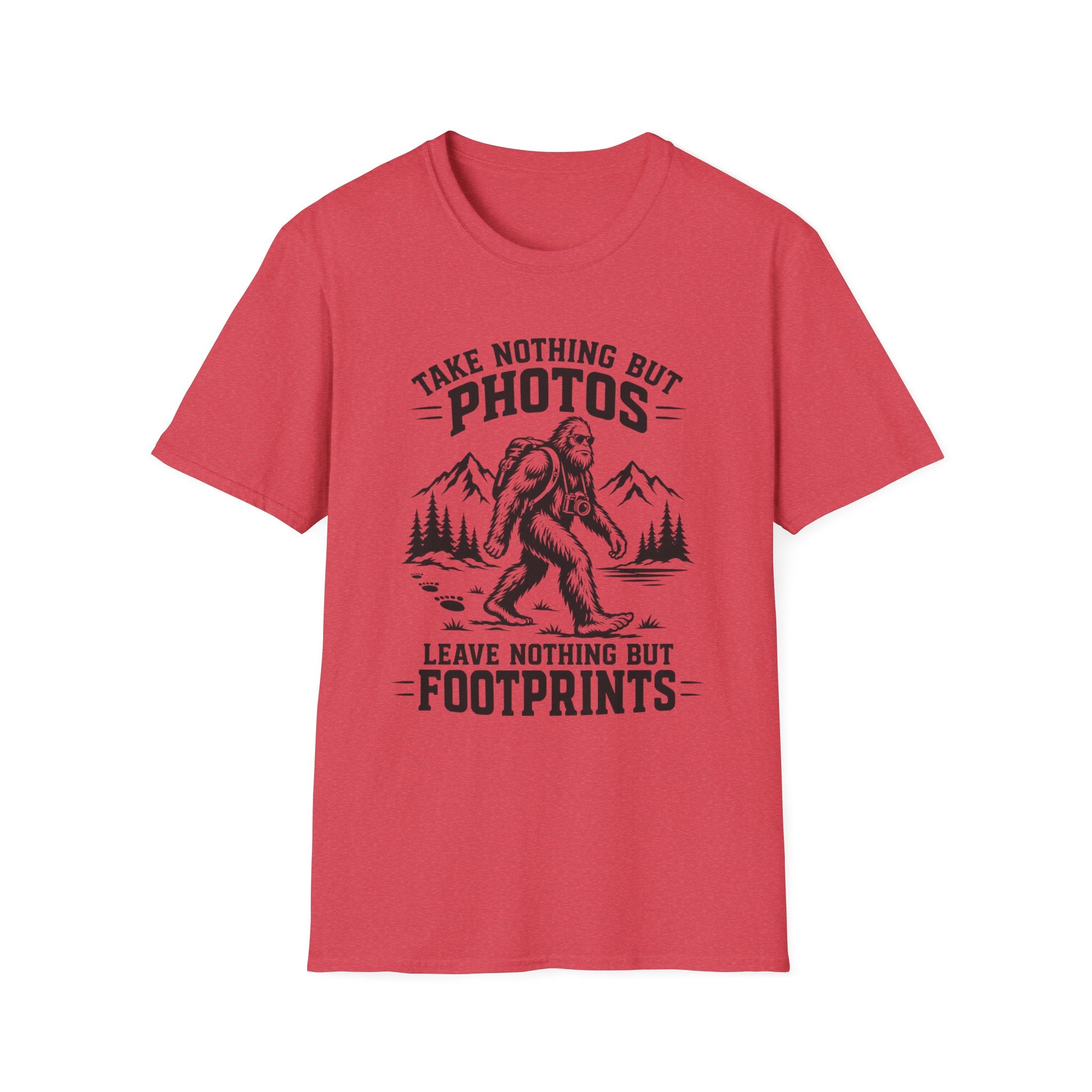 “Take Nothing But Photos, Leave Nothing But Footprints” Bigfoot Adventure Tee
