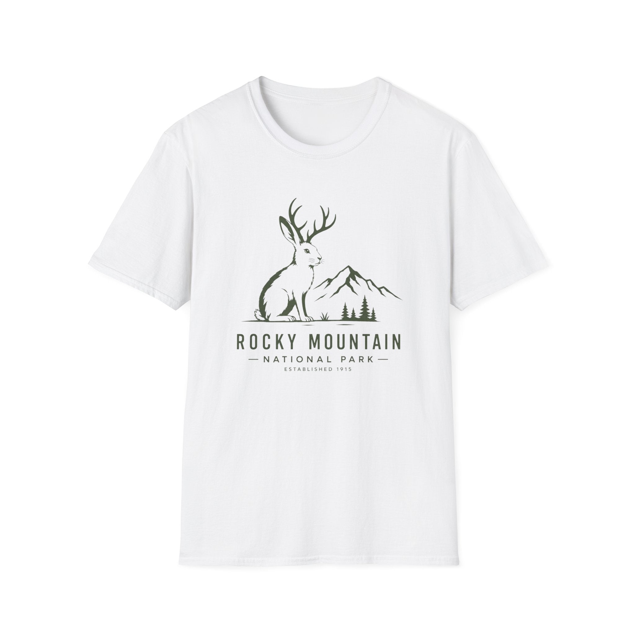 Rocky Mountain Jackalope T-Shirt — Mountain Nature Graphic Tee