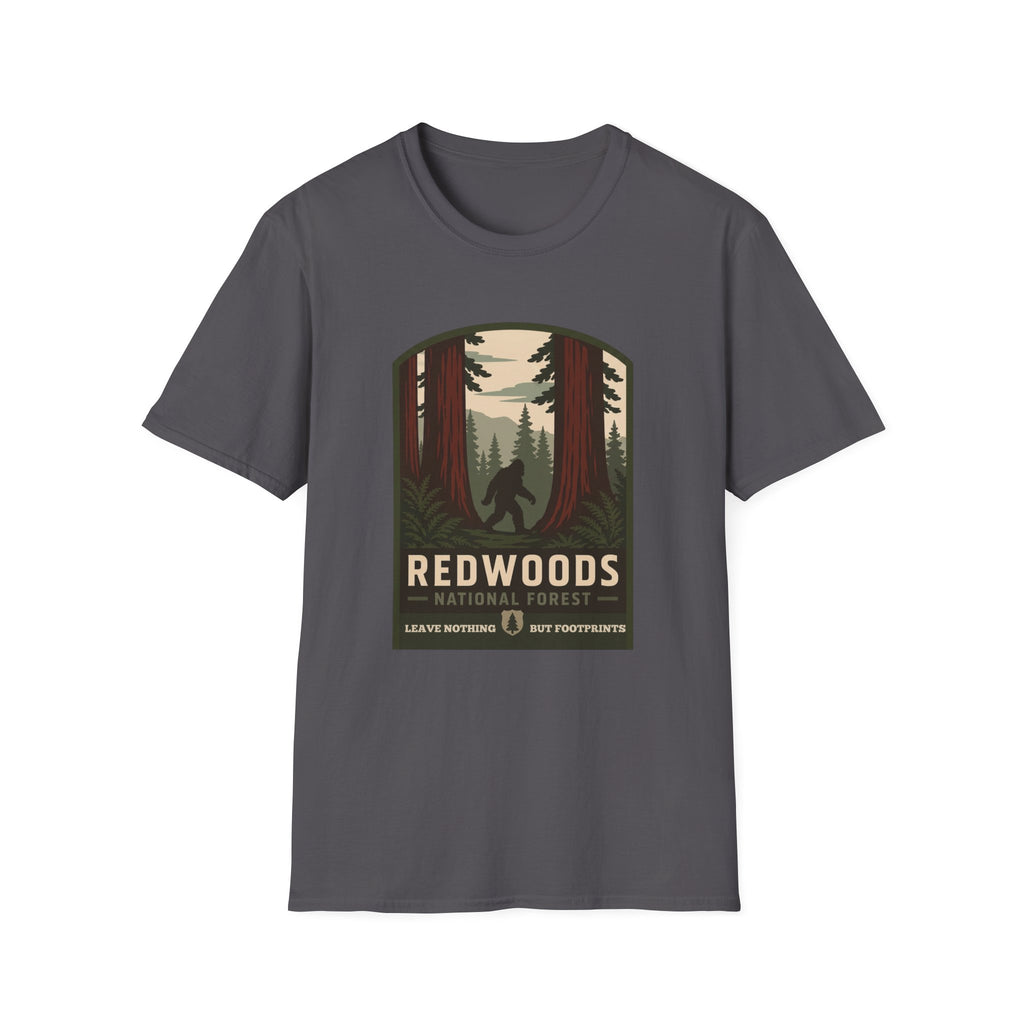 Redwoods National Park Bigfoot T‑Shirt — Vintage Forest Adventure Tee