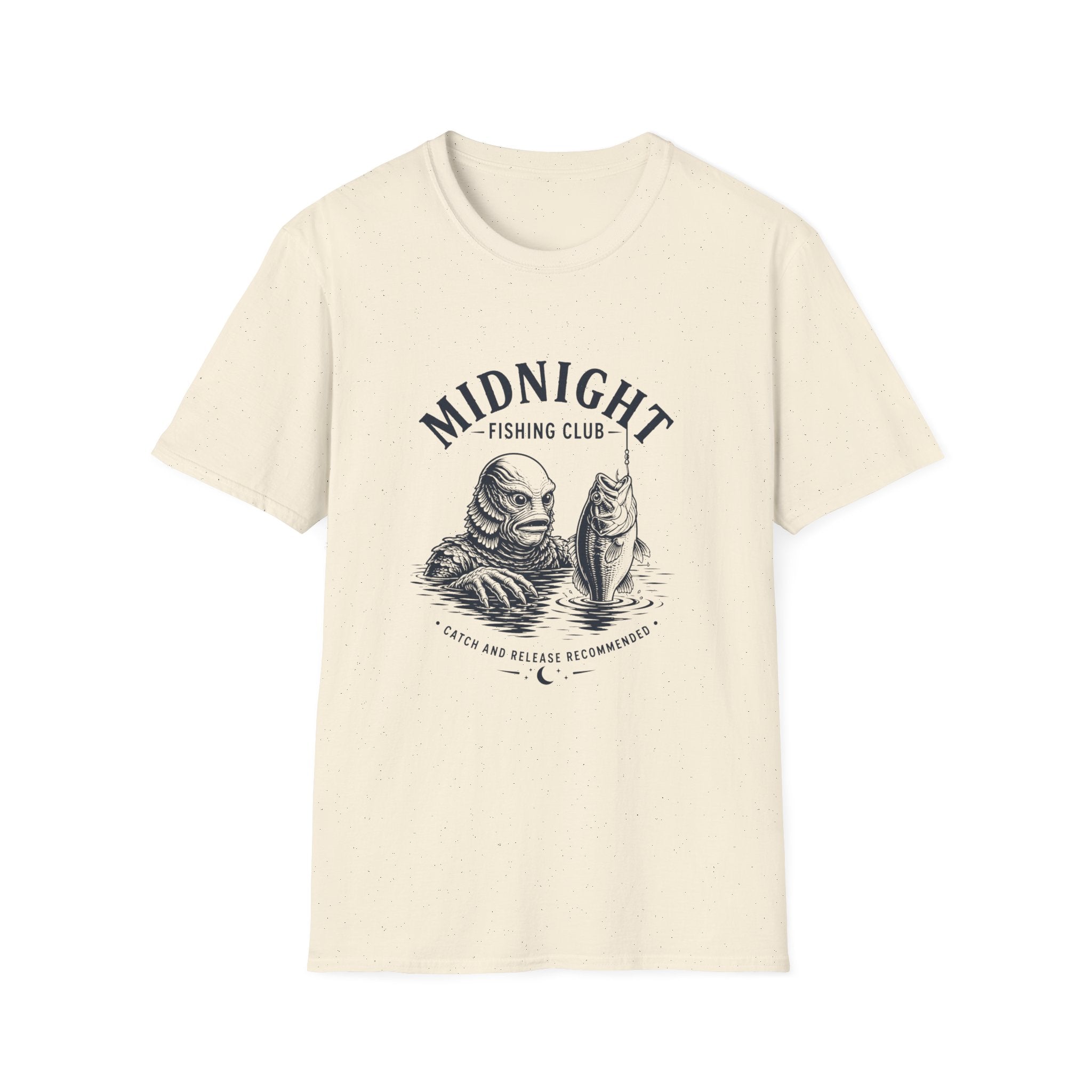 Midnight Fishing Club T-Shirt — Vintage Lake Monster Graphic Tee