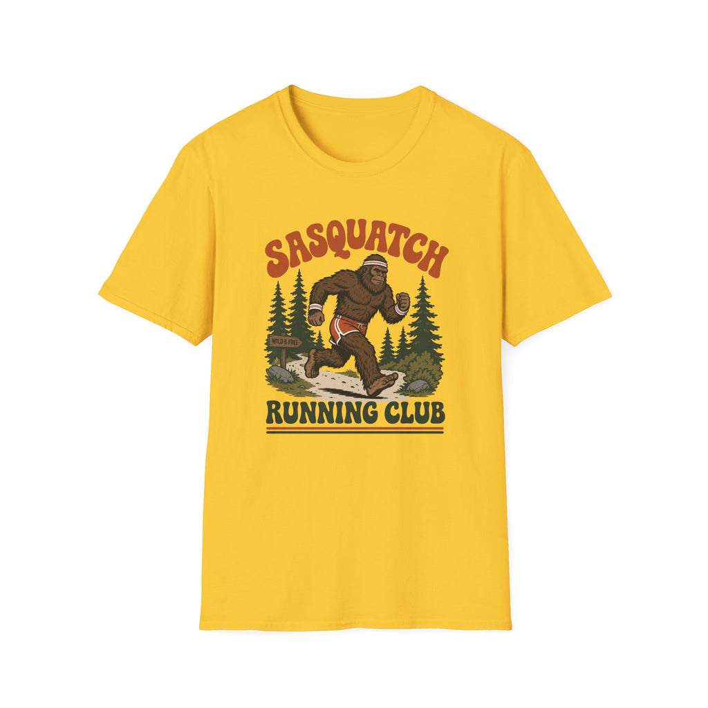 Sasquatch Running Club T‑Shirt - Retro 70s Trail Running Tee