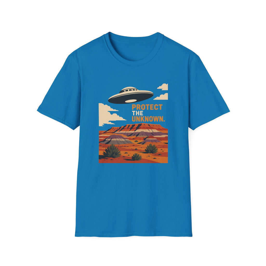 Protect the Unknown UFO T-Shirt — Retro Desert Alien Graphic Tee