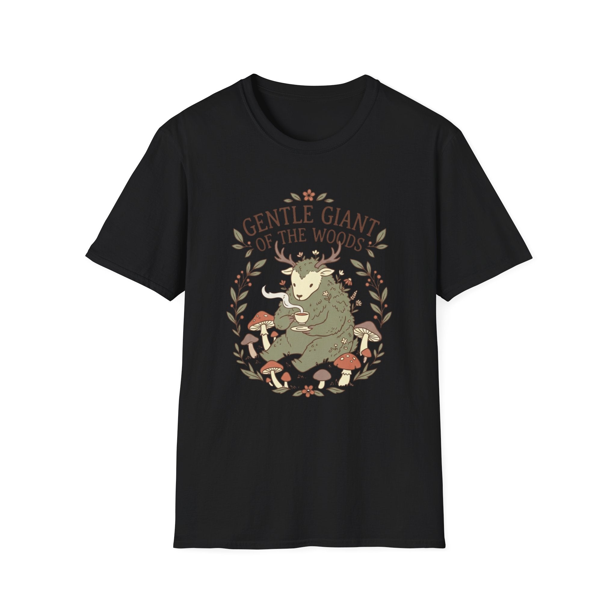 Cottagecore Cryptid T-Shirt — "Gentle Giant of the Woods" Woodland Creature Graphic Tee