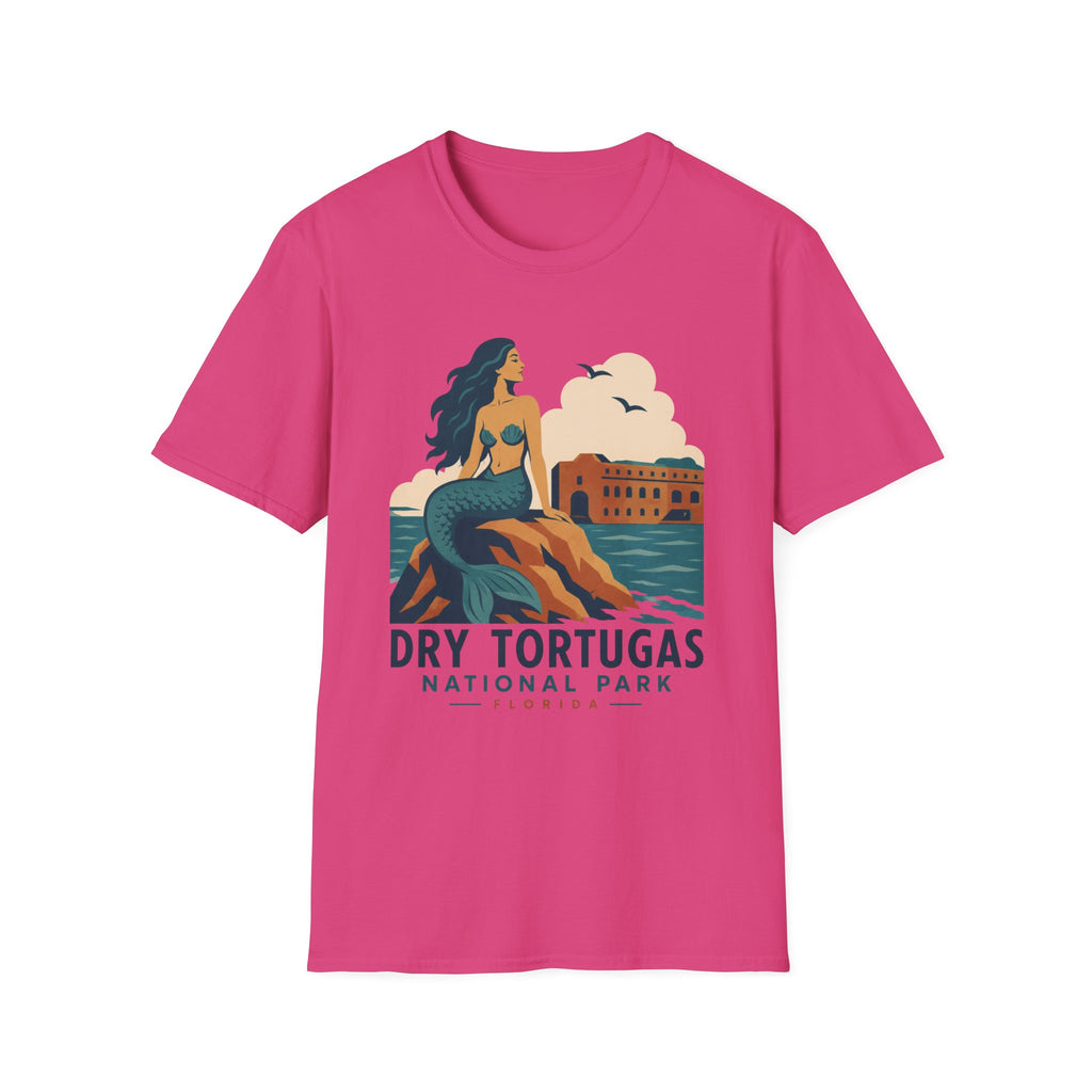 WPA Style Mermaid T-Shirt — Dry Tortugas National Park Vintage Travel Tee