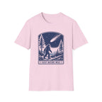 Bigfoot Stargazing T‑Shirt — Keep Nature Wild Forest Comet Design
