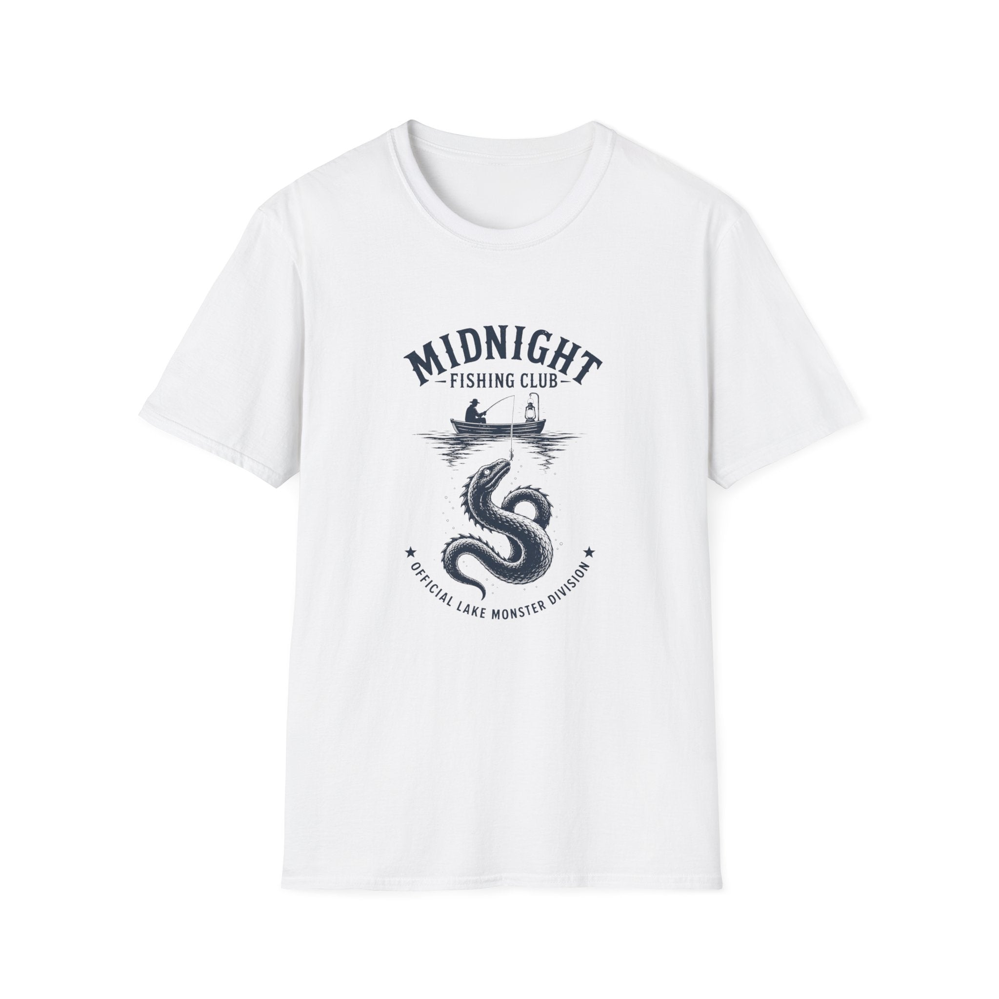 Midnight Fishing Club T-Shirt — Vintage Lake Monster Night Angler Tee