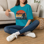 Bigfoot Retro Sunset T-Shirt - Sasquatch Vintage Graphic Tee