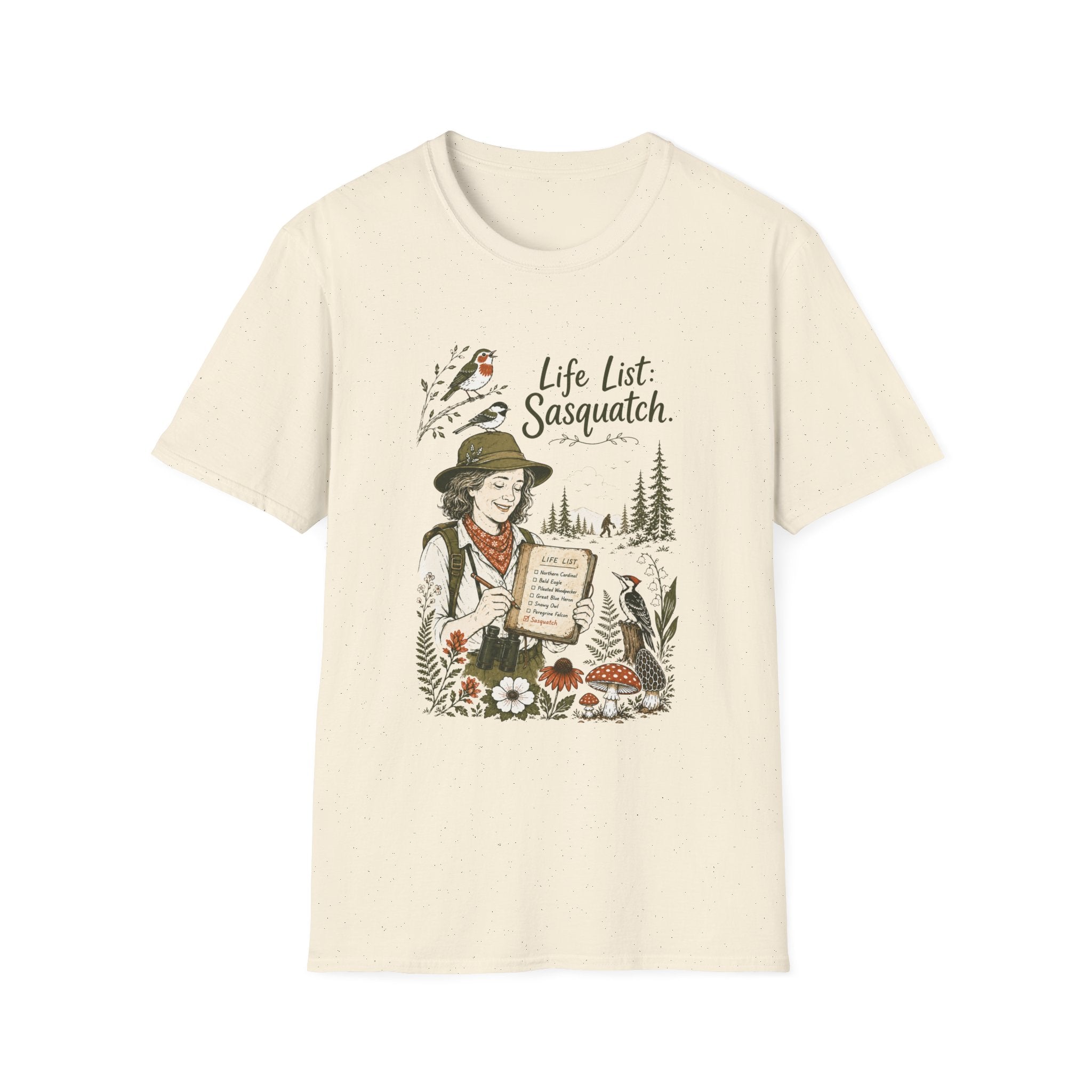 Sasquatch Life List T-Shirt - Birdwatching Nature Tee