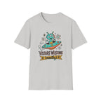 Alien UFO T-Shirt — "Visitors Welcome (Mostly)" Cute Space Graphic Tee