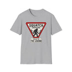 Squatch Crossing T‑Shirt — Sasquatch / Bigfoot Novelty Tee