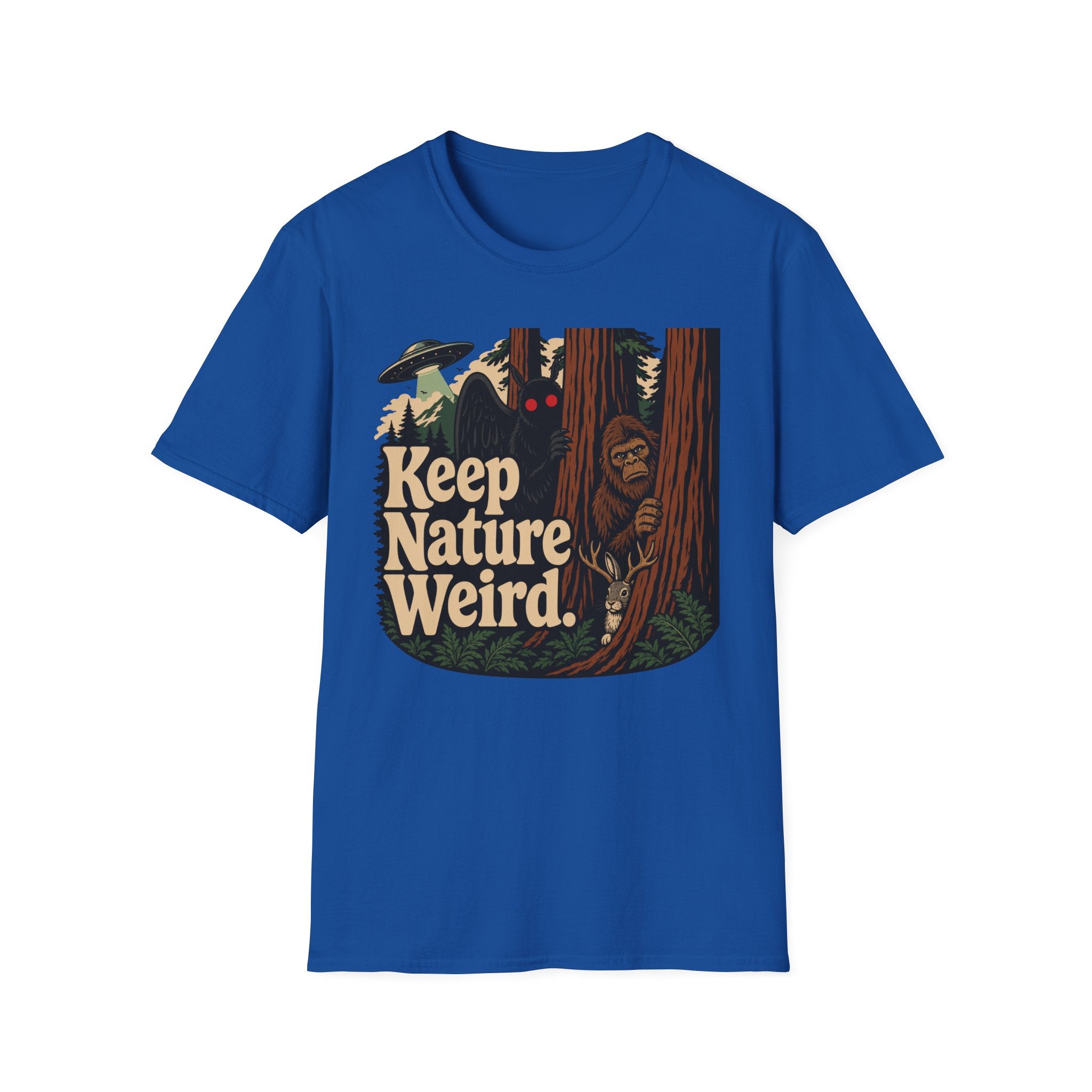 Keep Nature Weird Cryptid T-Shirt - Bigfoot, Mothman, Jackalope, UFO